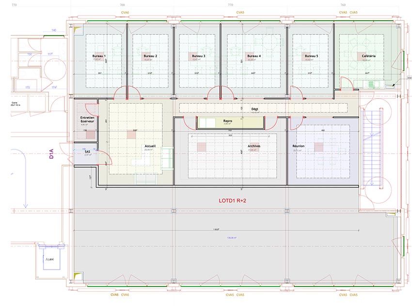 Exodom, construction de bureaux par Daniel Dabilly, architecte