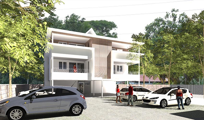 Cayenne, construction de logements par Daniel Dabilly, architecte