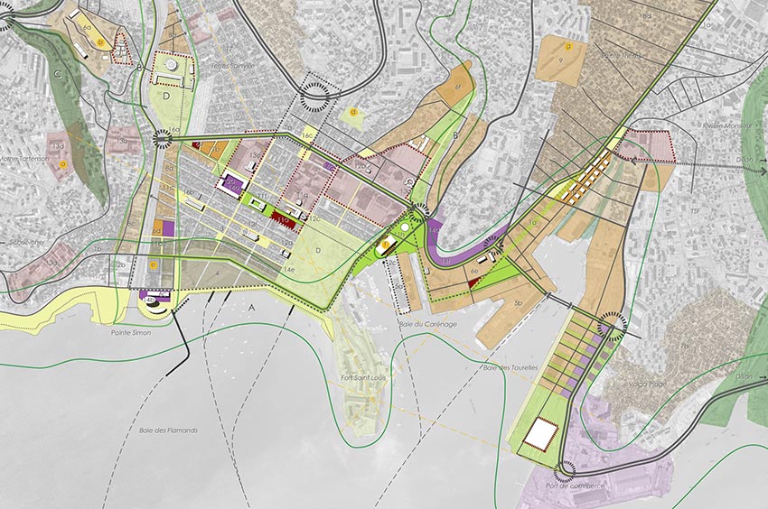 Projet Fort de France, urbanisme par Daniel Dabilly, architecte